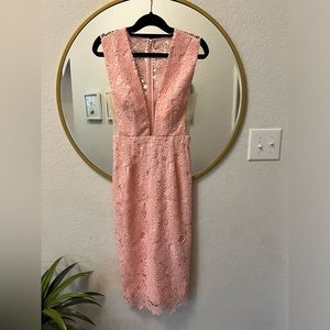 Saulee lace dress pink